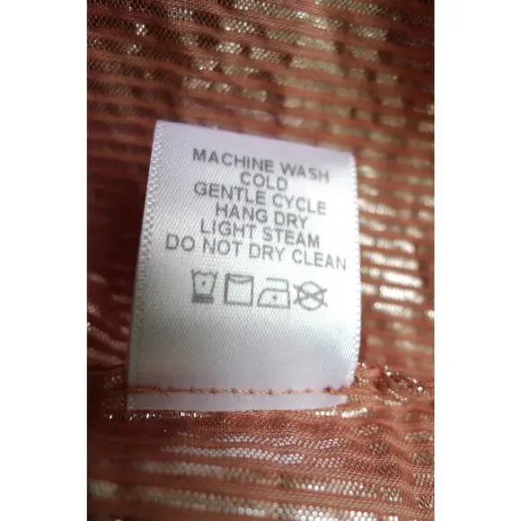 XIRENA Graycen Shimmer Lurex Cotton Button Down Shirt Top Garmentory L $225 - Picture 9 of 11